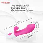 Itspleazure G Spot Rabbit Dual Silicone Waterproof Vibrator With Vagina Clitoris Massager